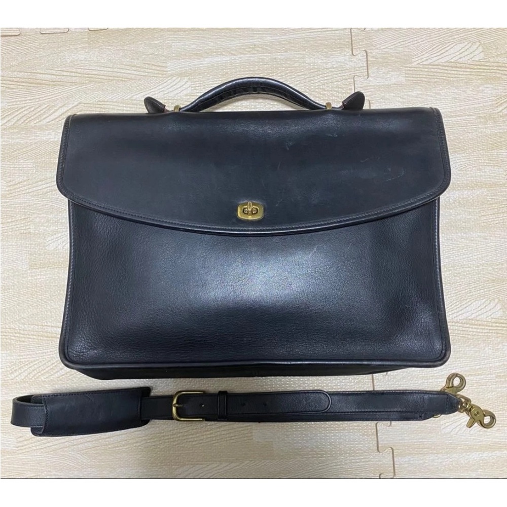 Coach Black Leather Briefcase - Picture 1 of 13